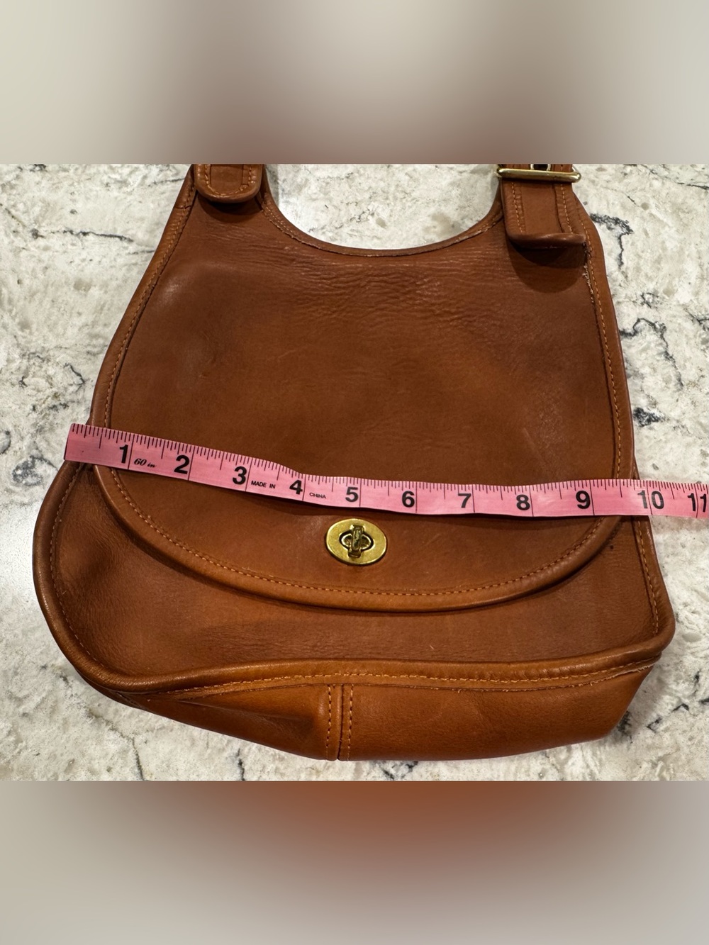 Coach 9988 RARE MEDIUM Vintage 90's Cognac Crescent Saddle Bag - Picture 6 of 13